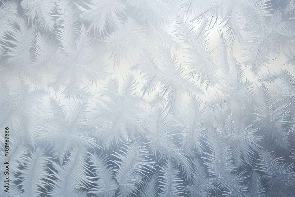 Close-up of frosted glass with a subtle frost pattern