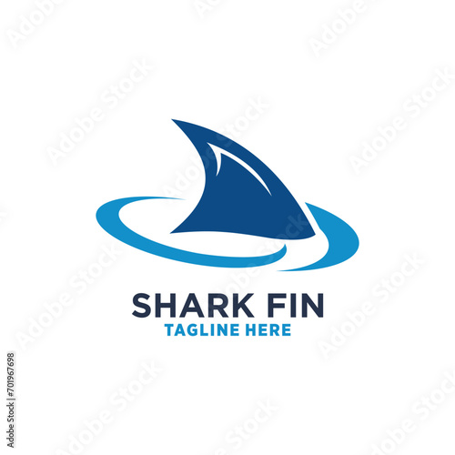 Vector shark fin logo symbol vector illustration
