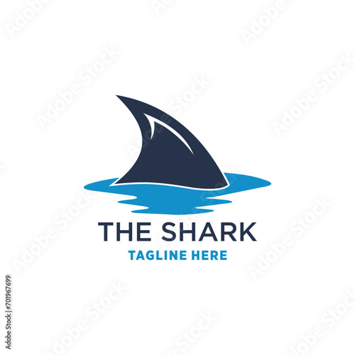 Vector shark fin logo symbol vector illustration