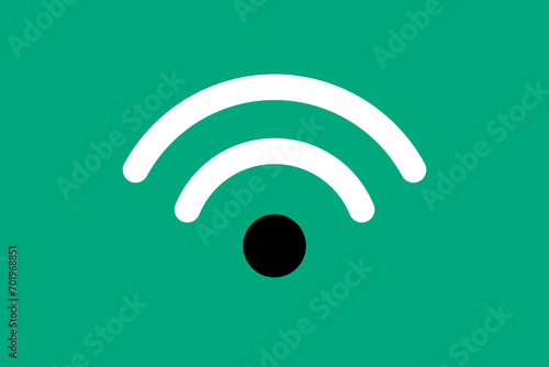 wifi illustration in flat style design. Vector illustration.	