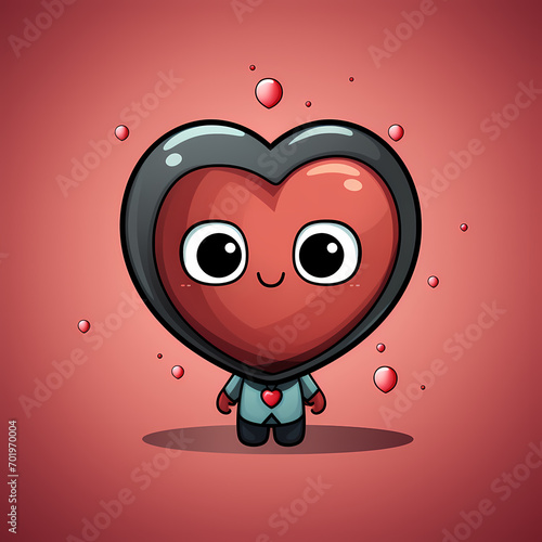 A love-themed cut minimalist fashionable and uniquely  art