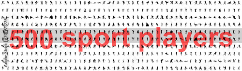 500 sport players (vector)