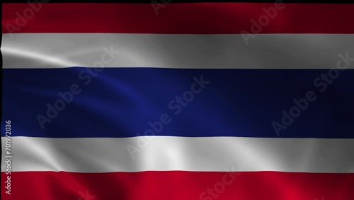 Illustration of THAILAND flag with wavy effect