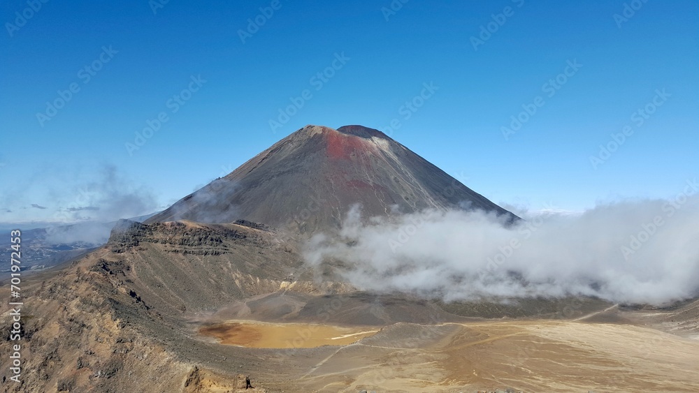 Fototapeta premium New Zealand volcano Tongariro Crossing red
