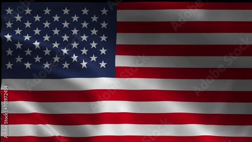 Illustration of US or American flag with wavy effect