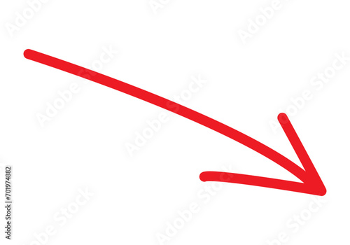 Icono de flecha roja en fondo blanco.
