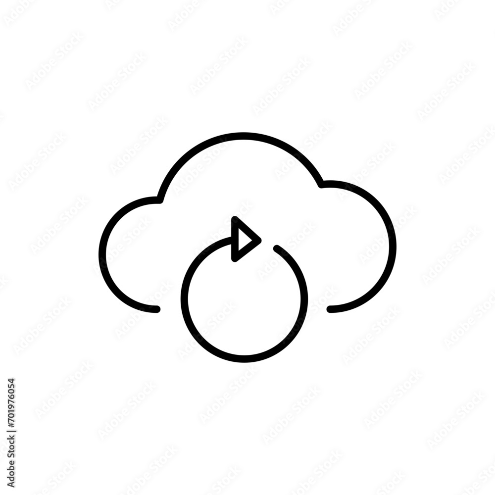 Cloud sync outline icons, minimalist vector illustration ,simple transparent graphic element .Isolated on white background Cloud sync outline icons, minimalist vector illustration ,simple transparent graphic element .Isolated on white background