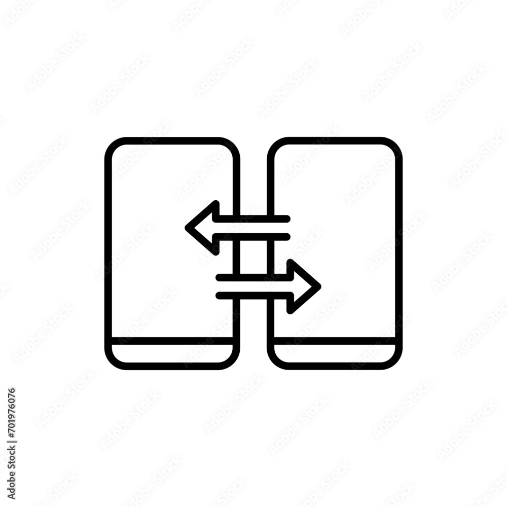 Mobile sharing outline icons, minimalist vector illustration ,simple transparent graphic element .Isolated on white background Mobile sharing outline icons, minimalist vector illustration ,simple transparent graphic element .Isolated on white background