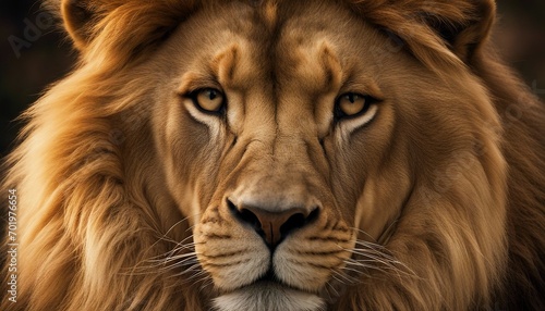 Close-up of a lion s face