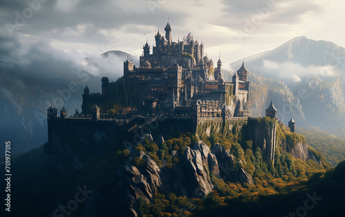 Great castle on top of mountain © KHAIDIR