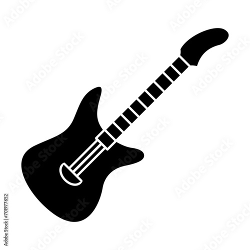 Electric guitar icon. Icon about music photo