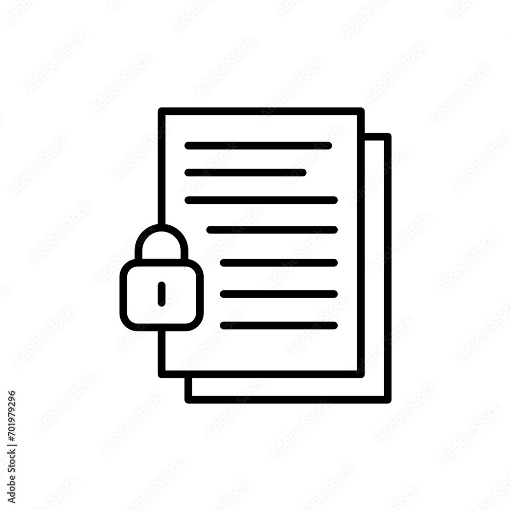 Secret file outline icons, minimalist vector illustration ,simple transparent graphic element .Isolated on white background Secret file outline icons, minimalist vector illustration ,simple transparent graphic element .Isolated on white background
