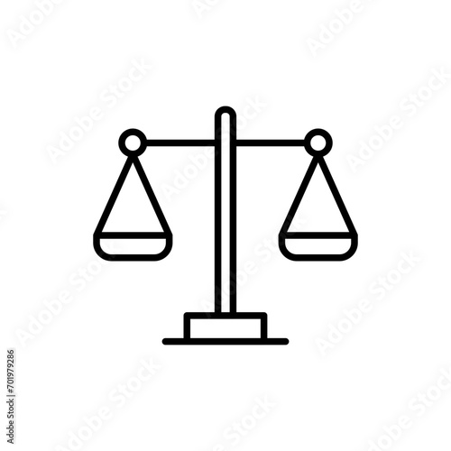 Scales outline icons, minimalist vector illustration ,simple transparent graphic element .Isolated on white background