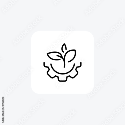 Innovative Green Tech Solutions line icon, outline icon, vector, pixel perfect icon