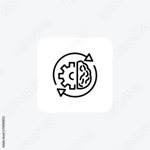 Machine Learning Algorithms line icon, outline icon, vector, pixel perfect icon
