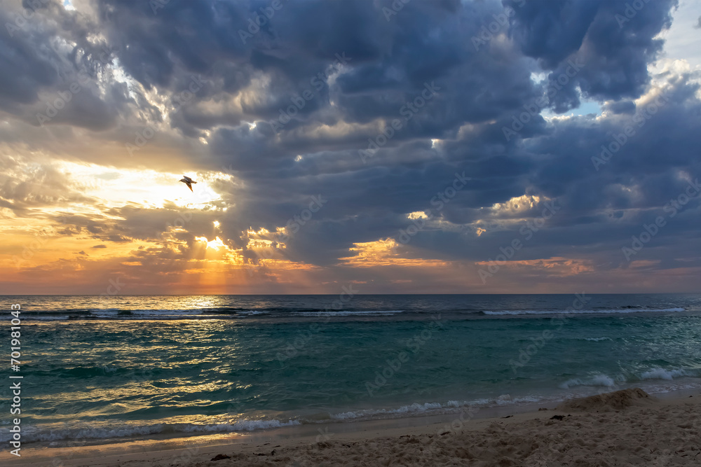 Spectacular sunset beach Perth Western Australia
