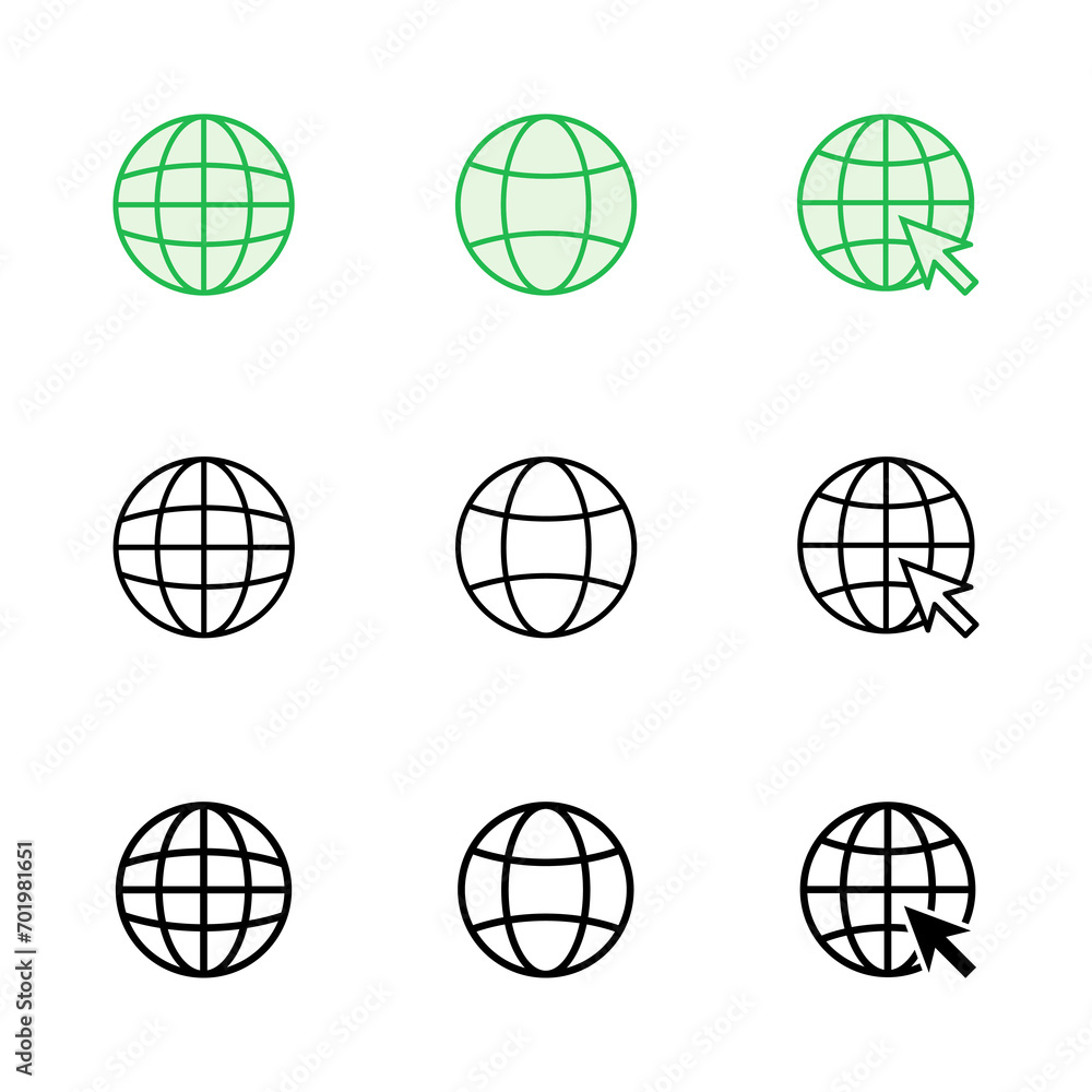 Web icon set. go to web icon. web click icon Web icon set. go to web icon. web click icon