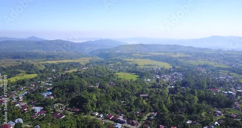 Aerial view of Ruteng, East Nusa Tenggara, Indonesia.  photo