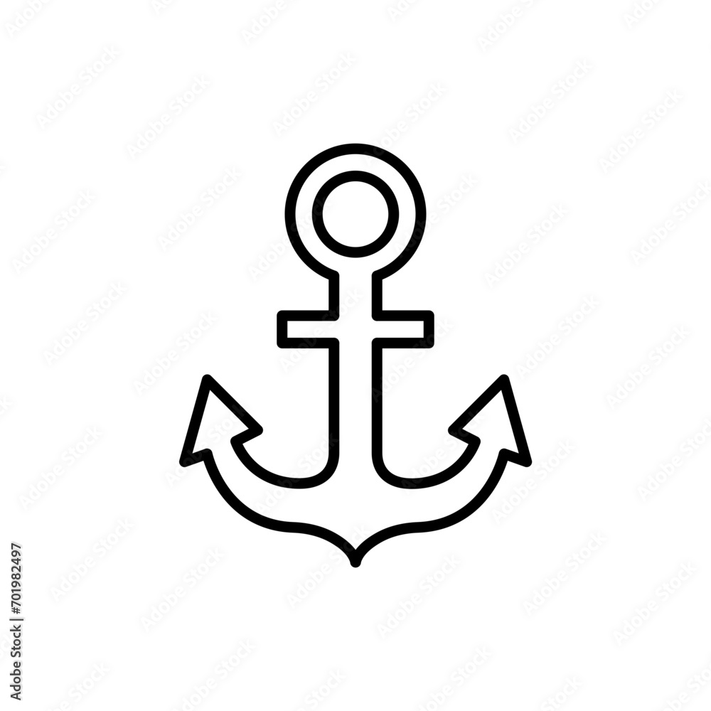 Anchor outline icons, diving minimalist vector illustration ,simple transparent graphic element .Isolated on white background Anchor outline icons, diving minimalist vector illustration ,simple transparent graphic element .Isolated on white background