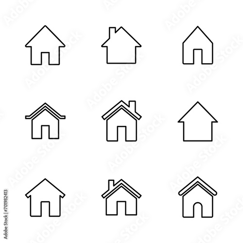 House icon set. Home icon vector