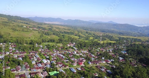 Aerial view of Ruteng, East Nusa Tenggara, Indonesia.  photo