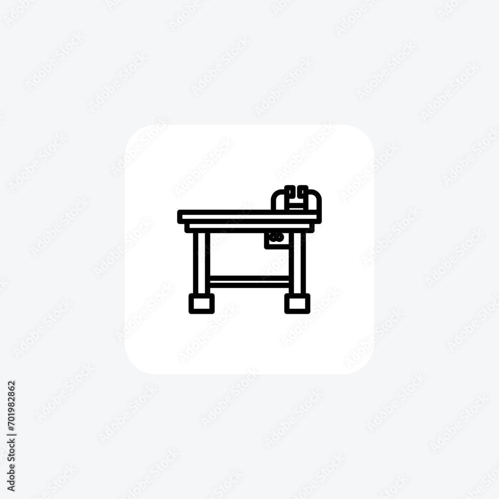 Workshop Workbench line icon, outline icon, vector, pixel perfect icon Workshop Workbench line icon, outline icon, vector, pixel perfect icon