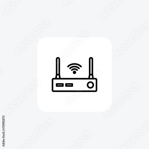 Router Table Equipment line icon, outline icon, vector, pixel perfect icon