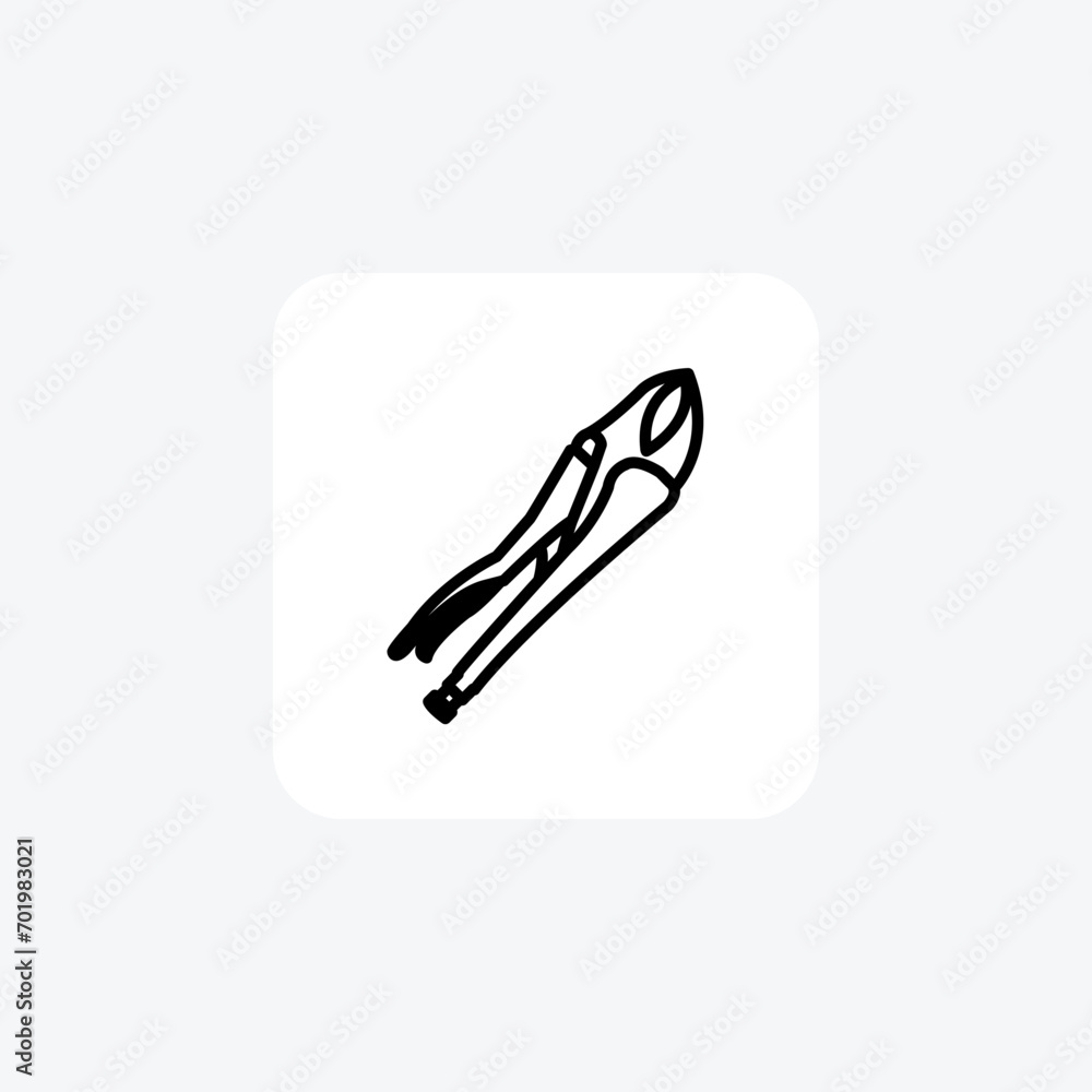 Vise-Grip Pliers line icon, outline icon, vector, pixel perfect icon Vise-Grip Pliers line icon, outline icon, vector, pixel perfect icon