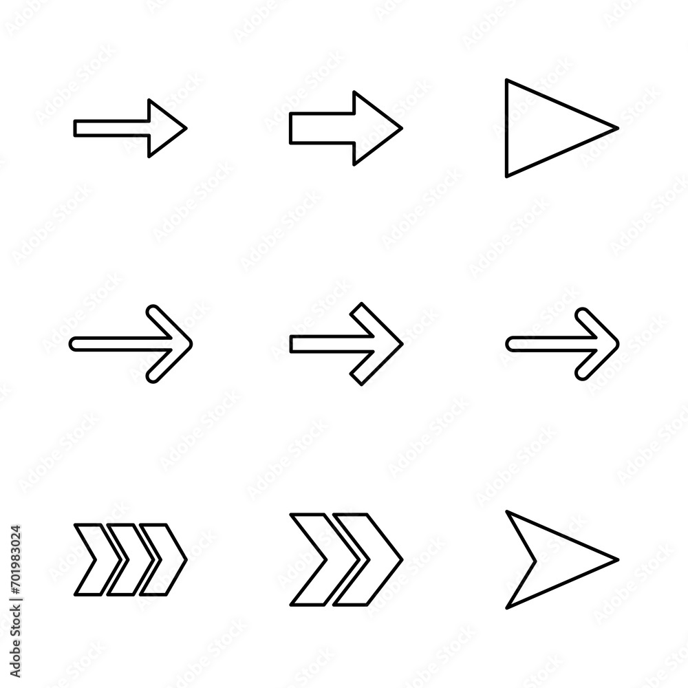 Arrow icon set. Arrow symbol. Arrow sign for your web design. Arrow icon set. Arrow symbol. Arrow sign for your web design.