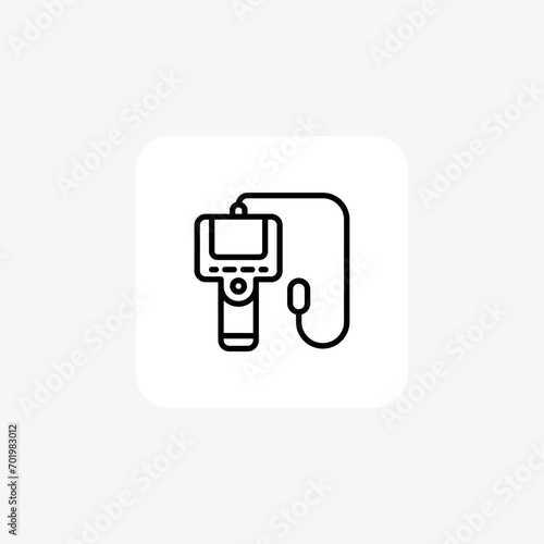 Inspection Camera Device line icon, outline icon, vector, pixel perfect icon