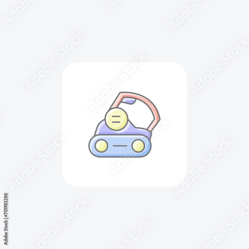 Belt Sander Machine awesome lineal color icon, color outline icon, vector, pixel perfect icon