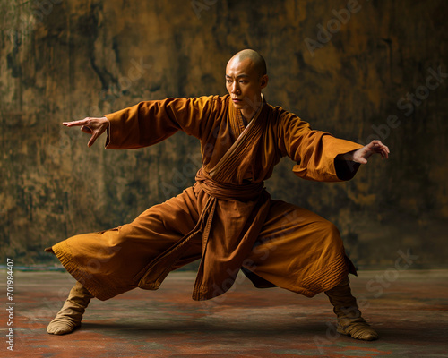 Monk in Shaolin pose