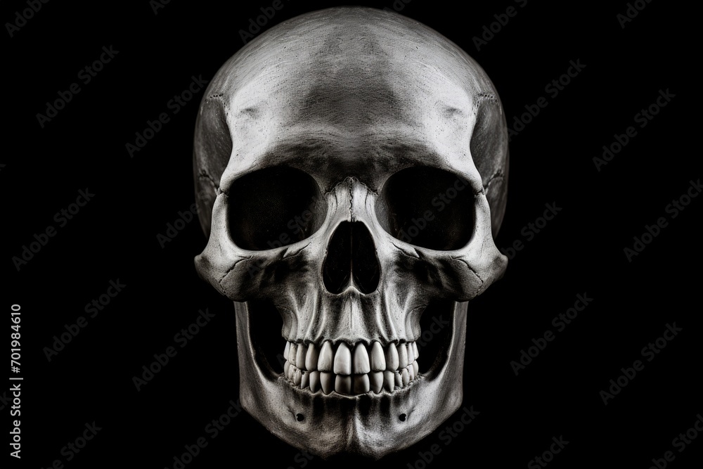 Isolated human skull on white background with clipping path Isolated human skull on white background with clipping path