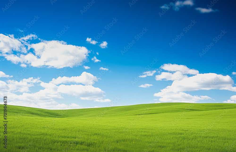 Obraz premium Landscape, field, sky.Windows screensaver. copy space