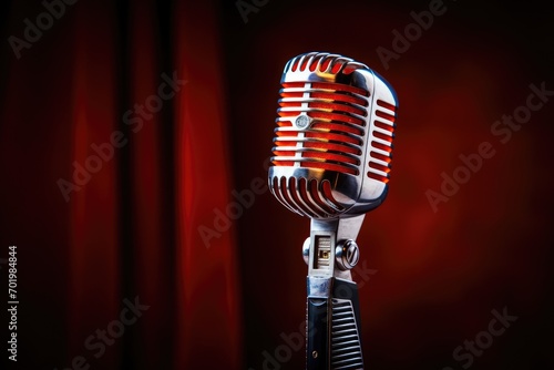 Isolated white background microphone