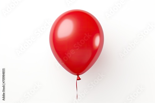 isolated white background red balloon