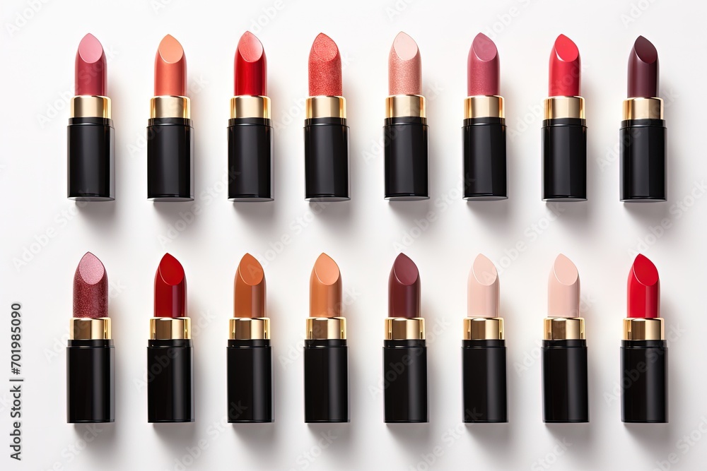 Lipstick sample against white background Lipstick sample against white background