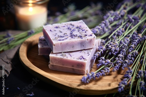Lavender infused homemade soap