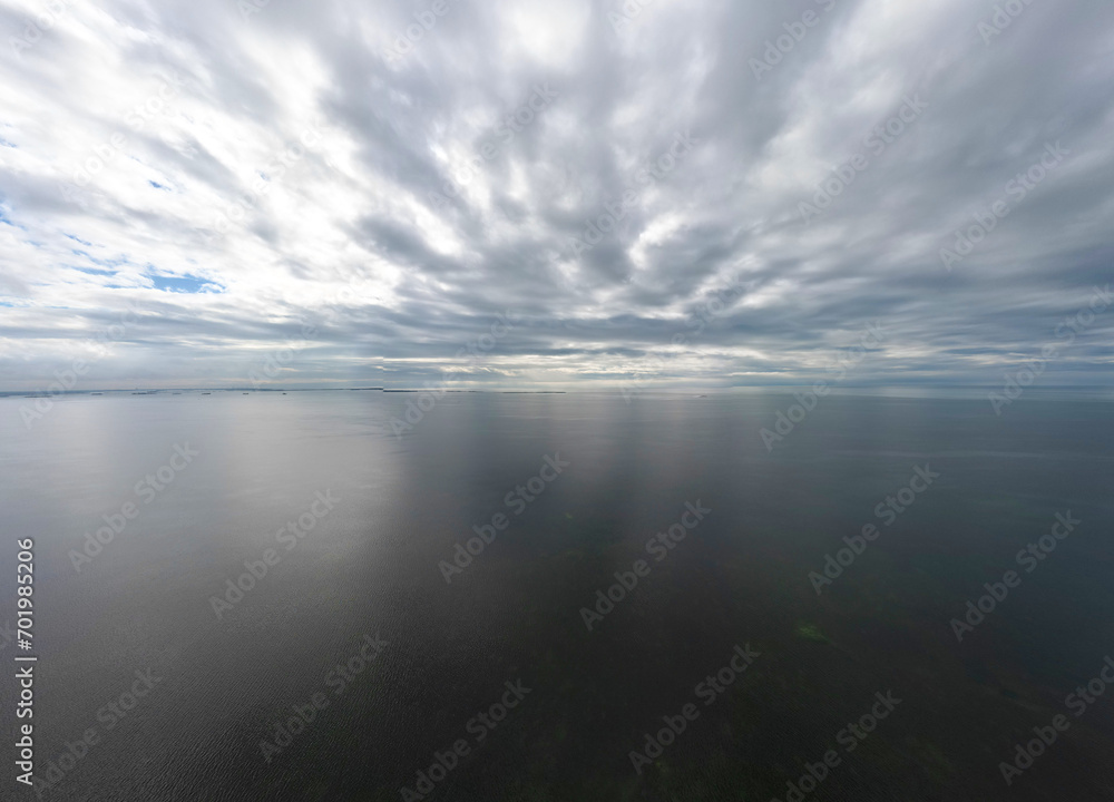 An aerial view of the clouds and sea north of Tampa in Florida, USA An aerial view of the clouds and sea north of Tampa in Florida, USA