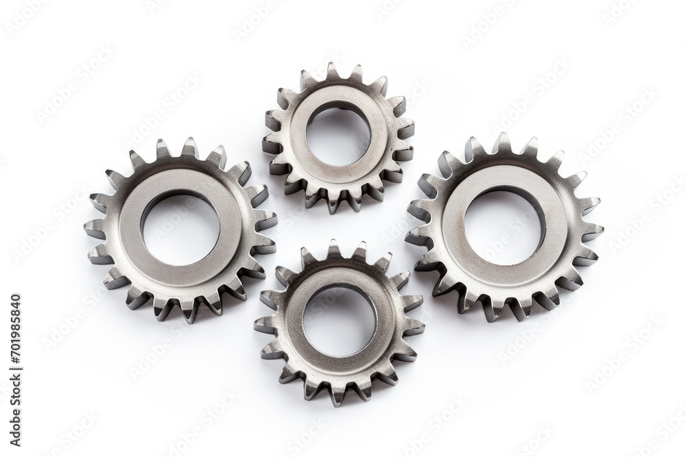 Teamwork concept in business 3 metal gears real photo not computer generated isolated on white background Teamwork concept in business 3 metal gears real photo not computer generated isolated on white background