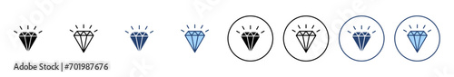Diamond icon vector. diamond gems sign and symbol