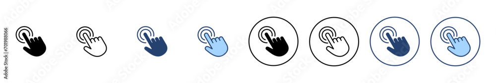 Hand click icon vector. pointer sign and symbol. hand cursor icon Hand click icon vector. pointer sign and symbol. hand cursor icon