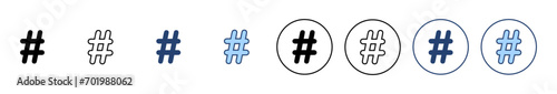 Hashtag icon vector. hashtag sign and symbol