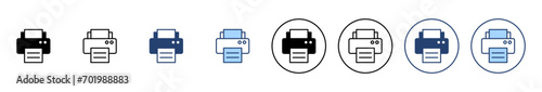 Print icon vector. printer sign and symbol