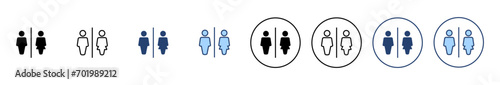 Toilet icon vector. Girls and boys restrooms sign and symbol. bathroom sign. wc, lavatory