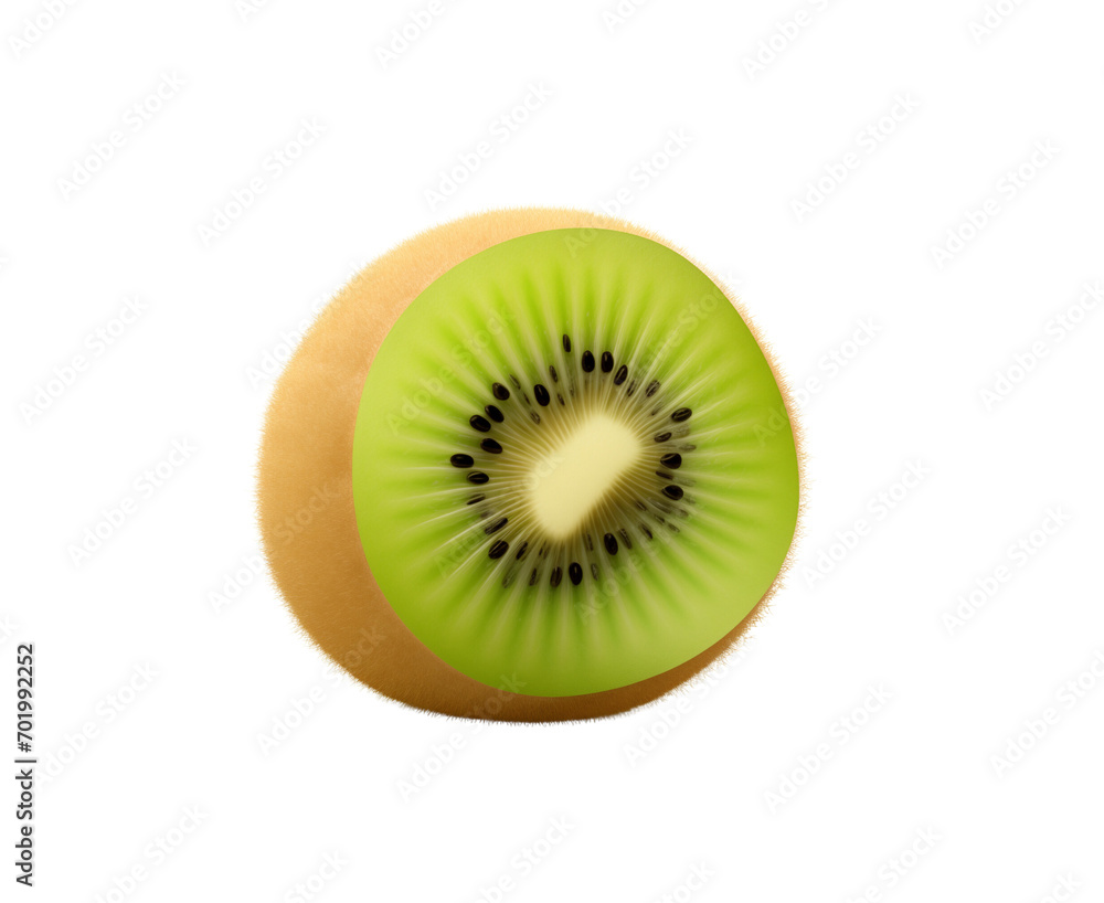 Kiwi fruit on isolated on transparent png background. Generative ai Kiwi fruit on isolated on transparent png background. Generative ai
