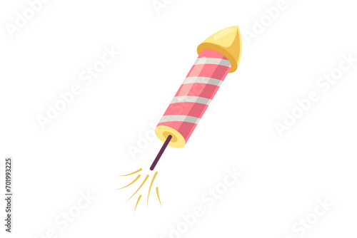 Firecracker New Year Party Sticker