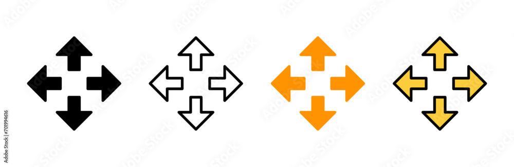 Fullscreen Icon vector. Expand to full screen sign and symbol. Arrows symbol Fullscreen Icon vector. Expand to full screen sign and symbol. Arrows symbol