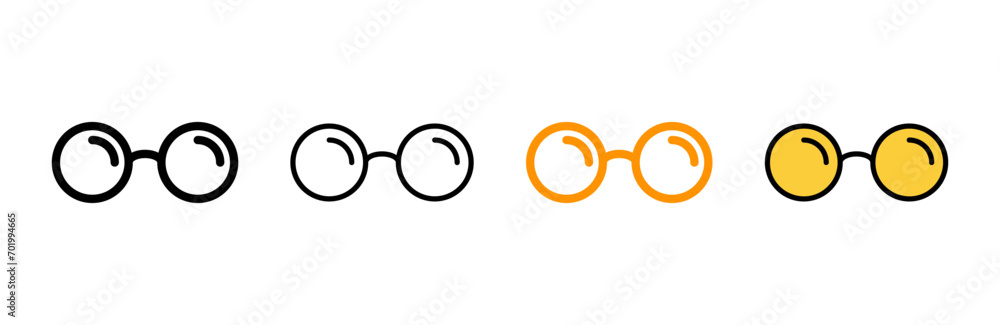 Glasses icon set vector. Glasses sign and symbol Glasses icon set vector. Glasses sign and symbol