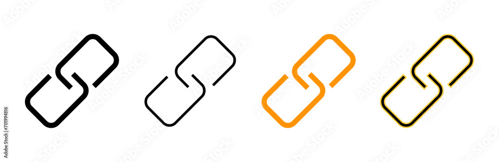 Link icon set vector. Hyperlink chain sign and symbol Link icon set vector. Hyperlink chain sign and symbol